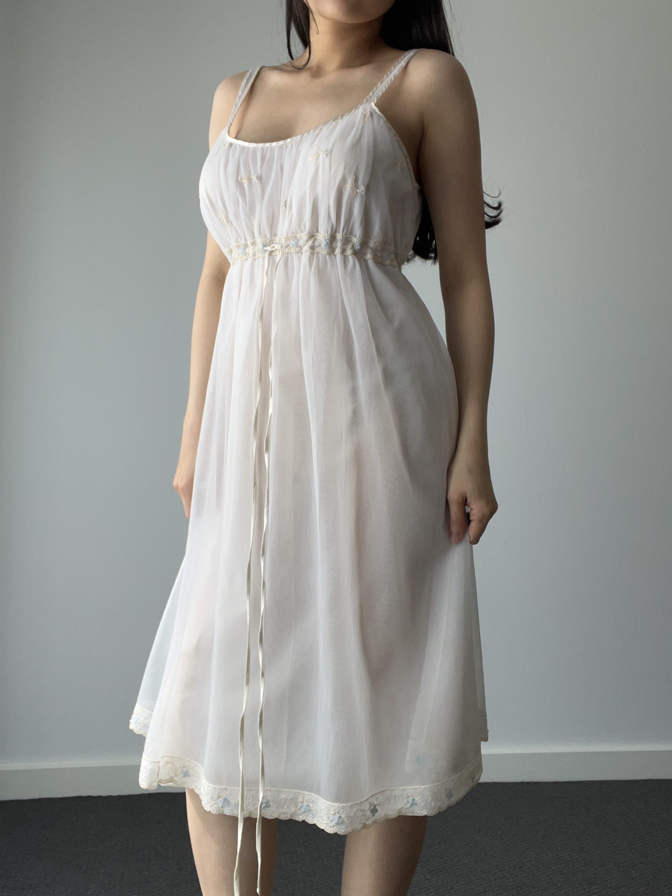 Slip dress, black jacquard — detail