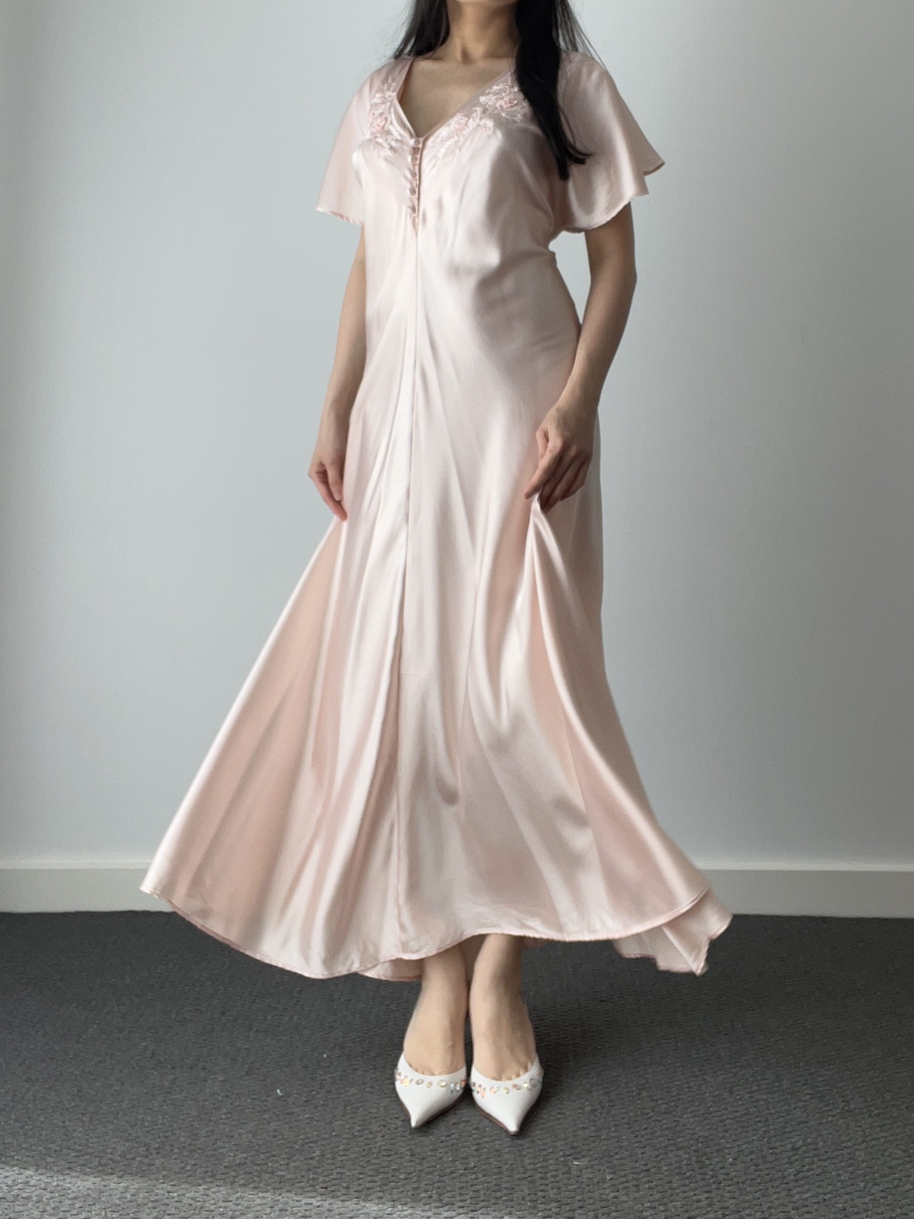 Slip, blush and ivory lace — detail