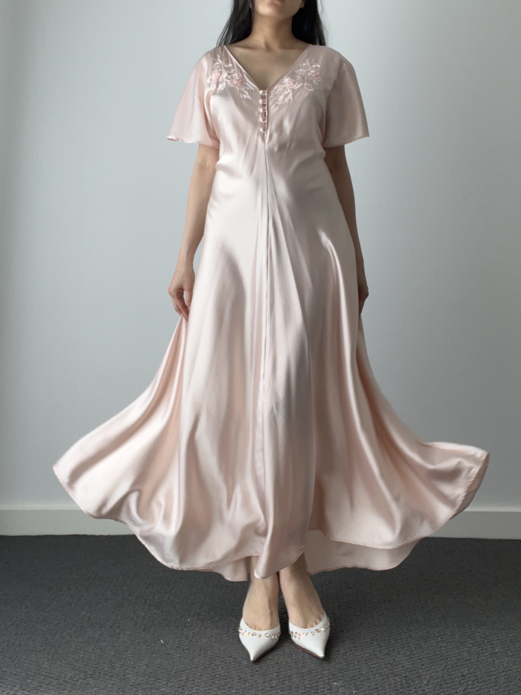 Slip, blush and ivory lace — detail