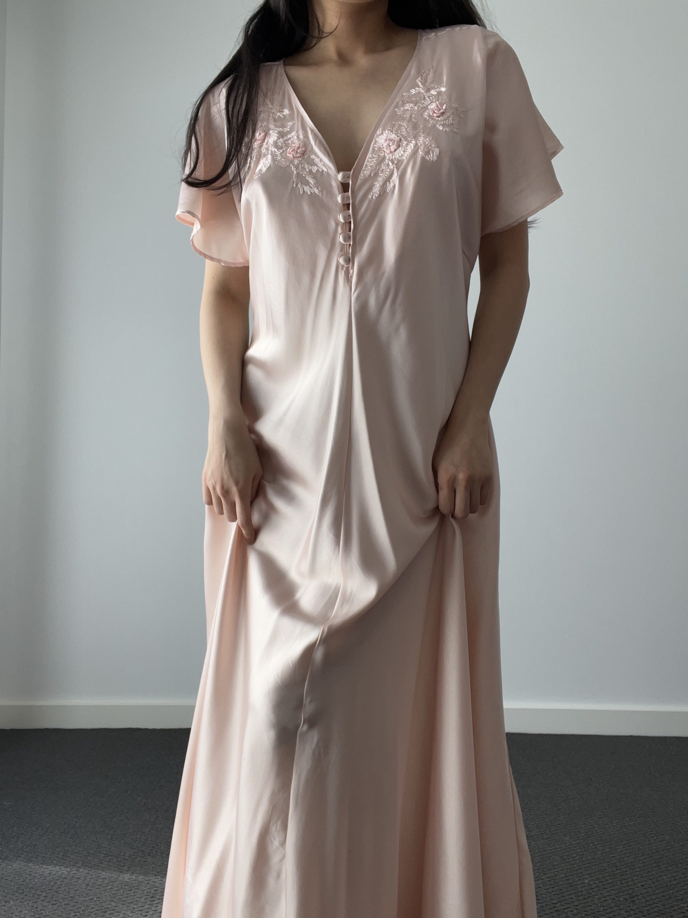Slip, blush and ivory lace — detail